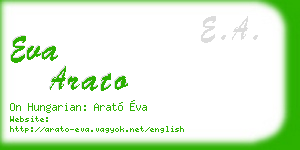eva arato business card